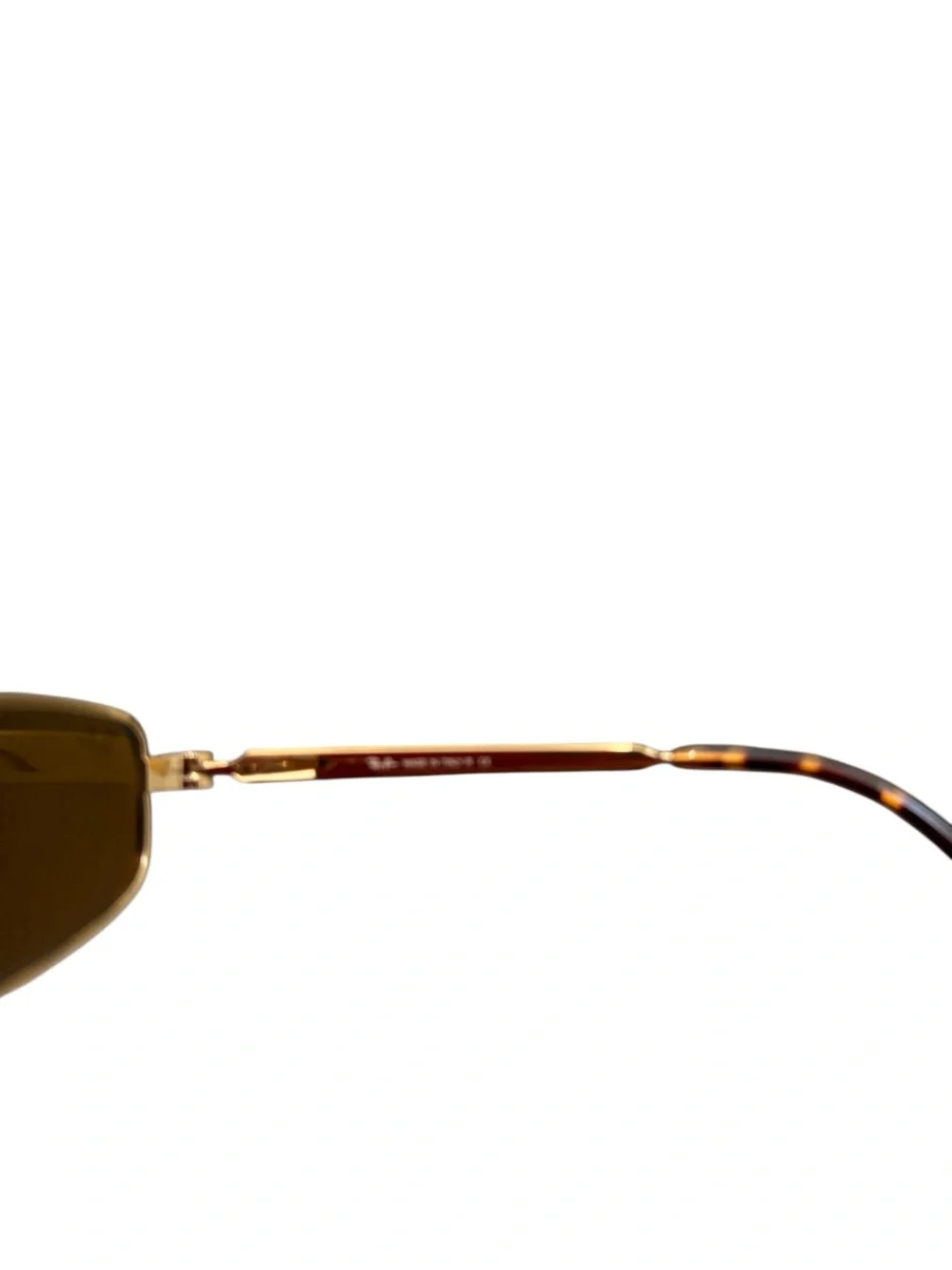 NWT A$AP Rocky Ray-Ban Polished Arista Gold Frame Brown Lens Sunglasses